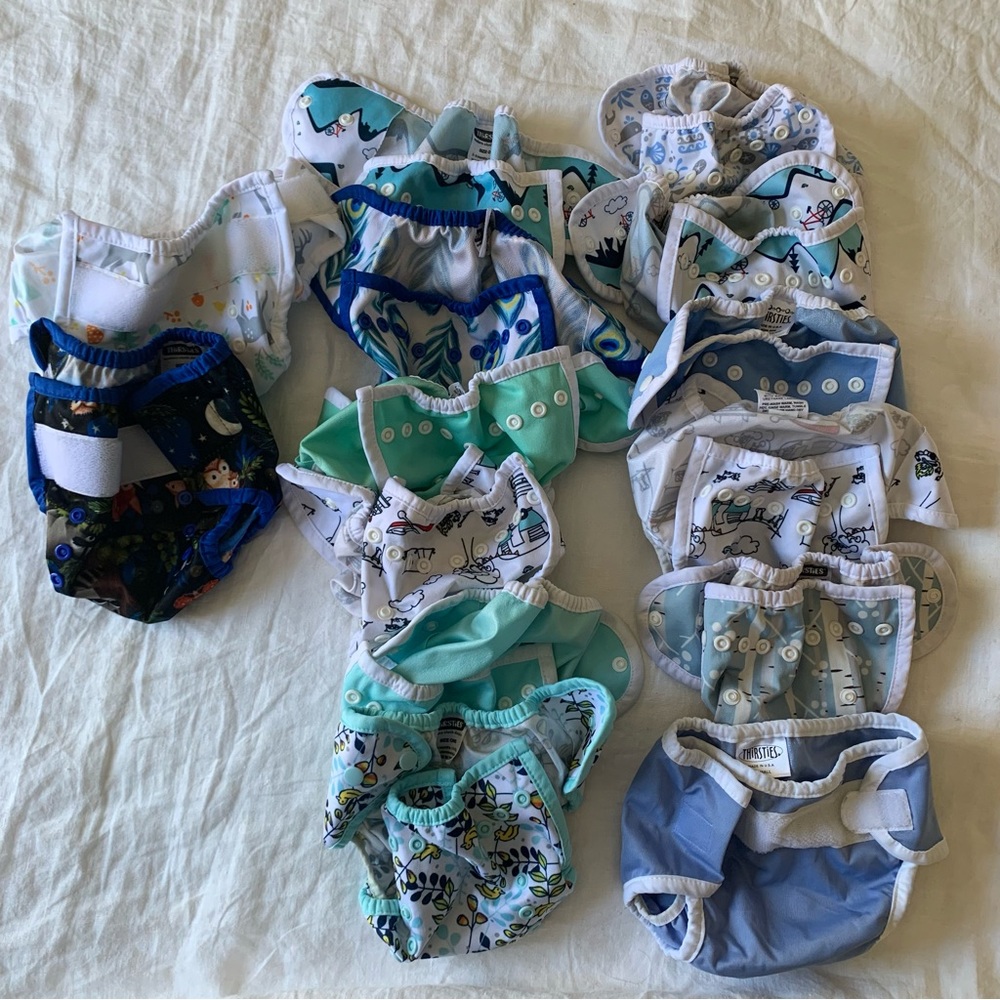 Thirsties Cloth Diaper Cover Size One 0-9m (14 covers)